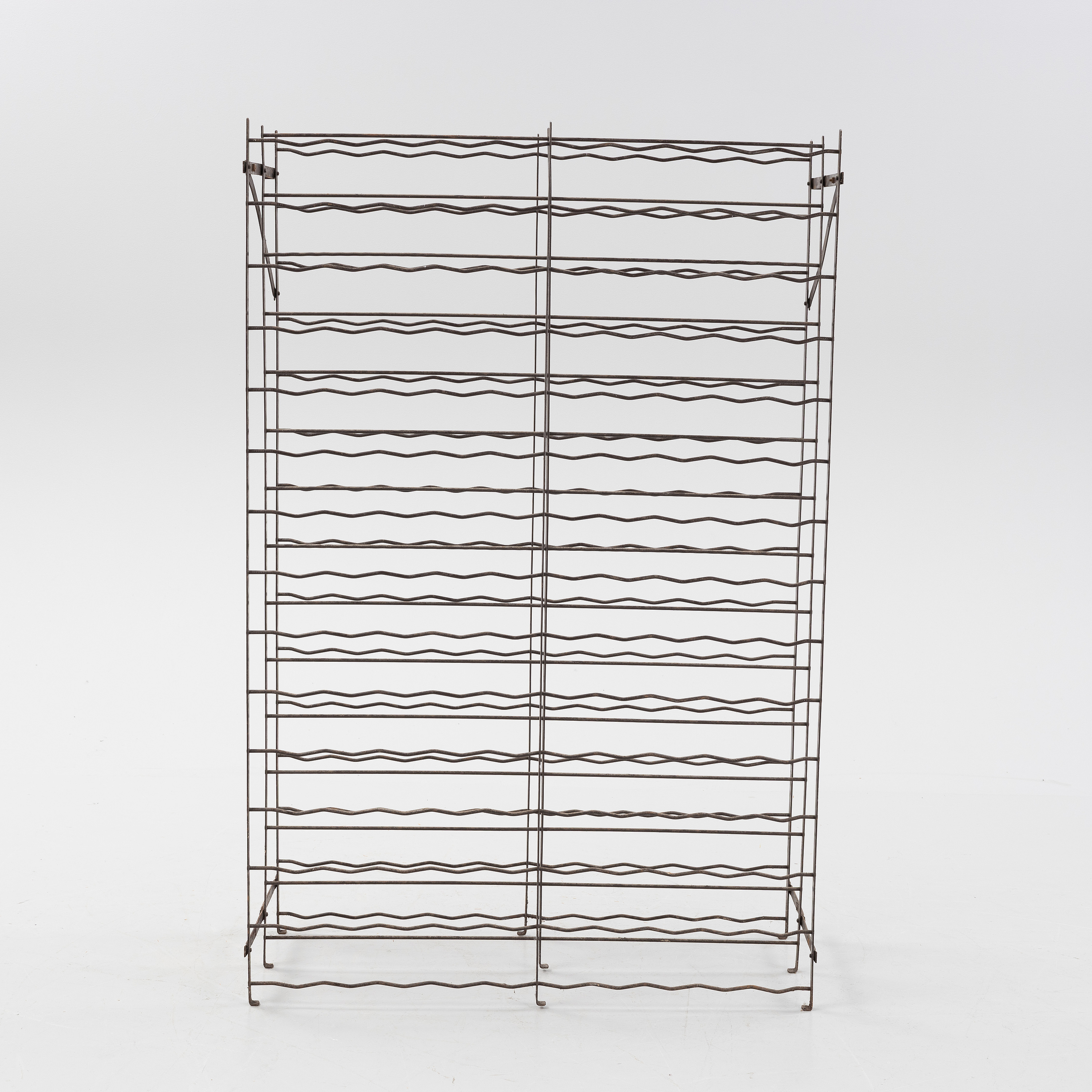 A Rigidex iron wine rack, France. Bukowskis
