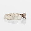 Glenn Roll, silver and brilliant cut diamond ring.