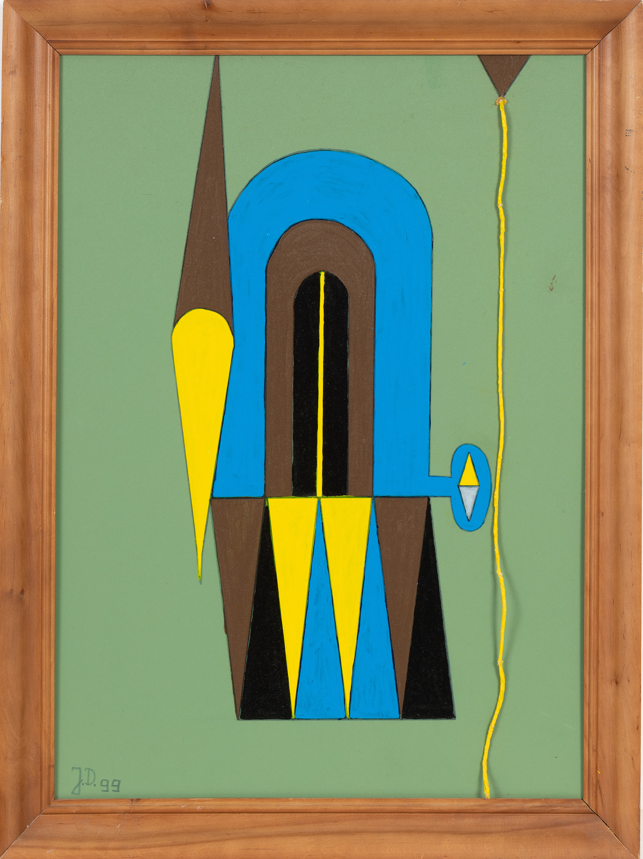 Jean Dewasne, acrylic on panel, signed and dated -99. - Bukowskis