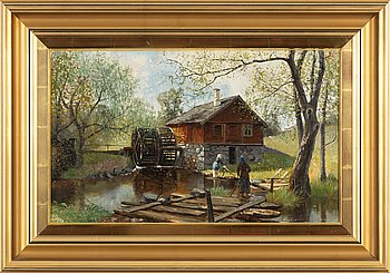 Olof Hermelin, oil on canvas, signed and dated 1884. - Bukowskis