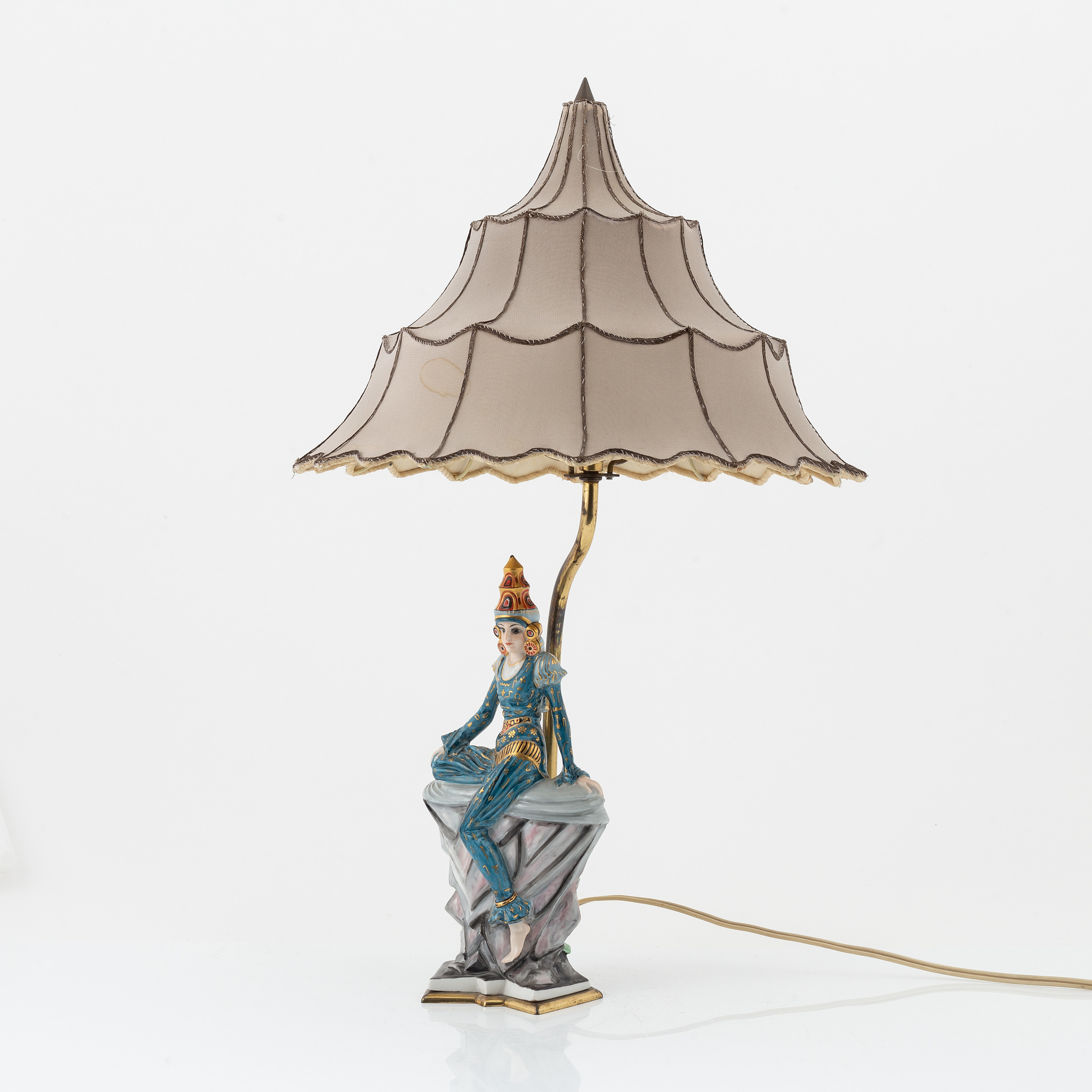 Bordslampa, porslin, signerad RL och datered 1929. - Bukowskis