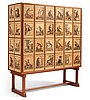 Josef Frank, 'Apskåpet' (The monkey cabinet), a rare cabinet covered with prints of different monkeys, Svenskt Tenn, Sweden ca 1941.