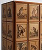 Josef Frank, 'Apskåpet' (The monkey cabinet), a rare cabinet covered with prints of different monkeys, Svenskt Tenn, Sweden ca 1941.