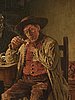 August Jernberg, Interiör med piprökande man.