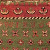 A Finnish folkart long pile ryijy.rug dated 1836. Circa 180 x 140 cm.