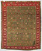 A Finnish folkart long pile ryijy.rug dated 1836. Circa 180 x 140 cm.