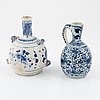 Kanna och flaska, fajans, Holland/Tyskland 1700-tal.