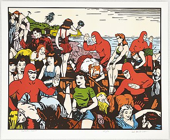 Carl Johan De Geer, lithograph in colours, signed 169/290.