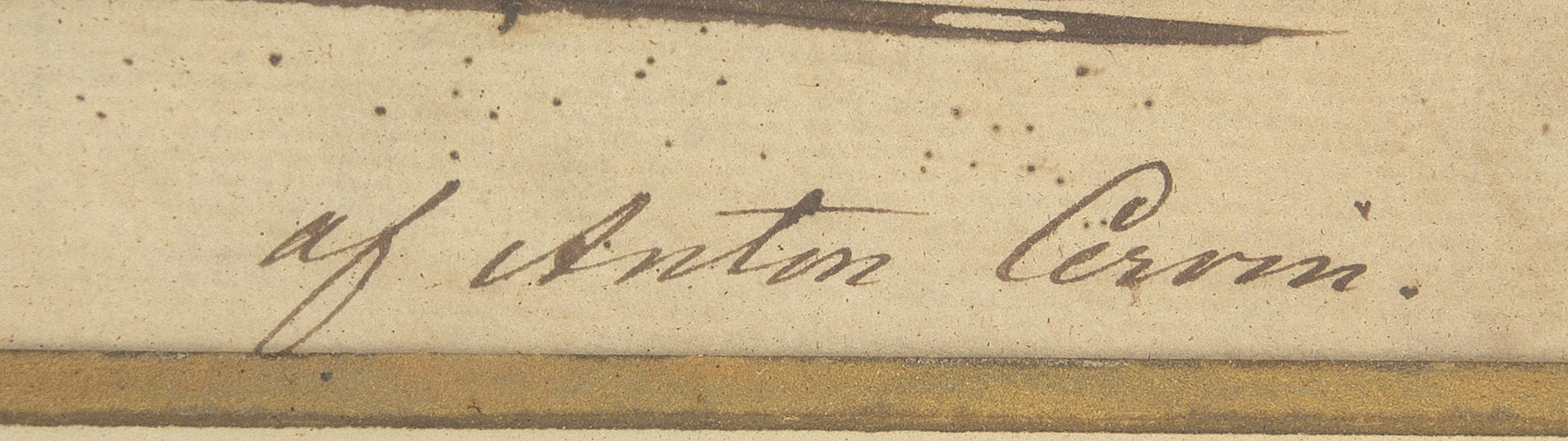 Okänd konstnär 1700/1800-tal , drawing signed Anton Cervin. - Bukowskis