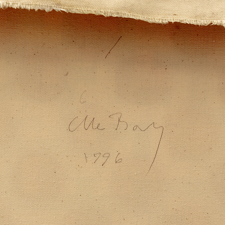 Olle Borg, oil and laquer on canvas signed and dated 1996.