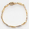 A 14K gold necklace and bracelet.