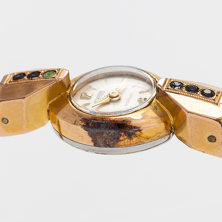 HY Moser, Incabloc, wristwatch, 15 mm.
