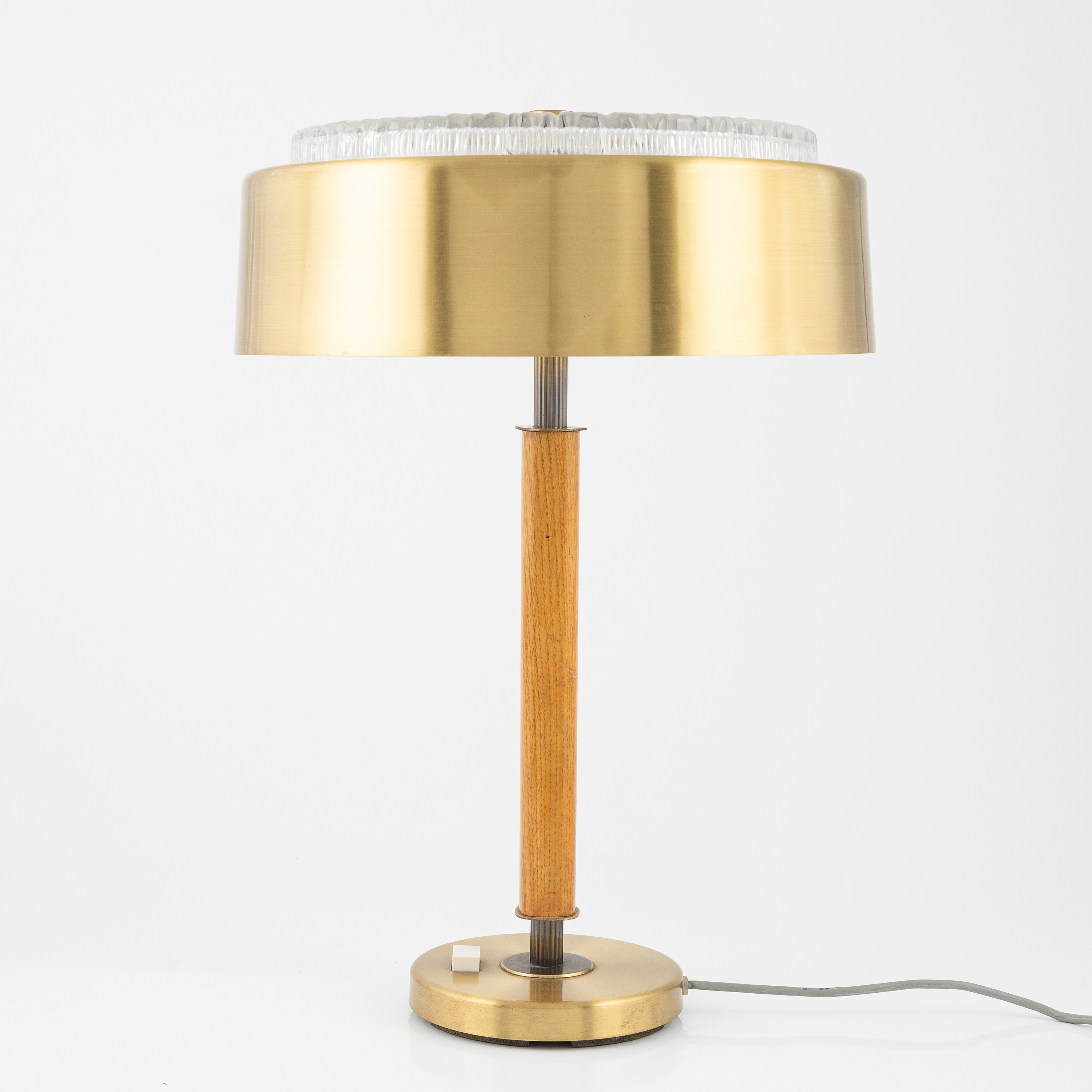 A brass and glass table light, Boréns, Borås, 1960's. - Bukowskis