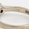 18K white gold and brilliant cut diamond solitaire ring, 1,29 ct.