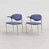 A pair of late 20th century Akaba chairs.