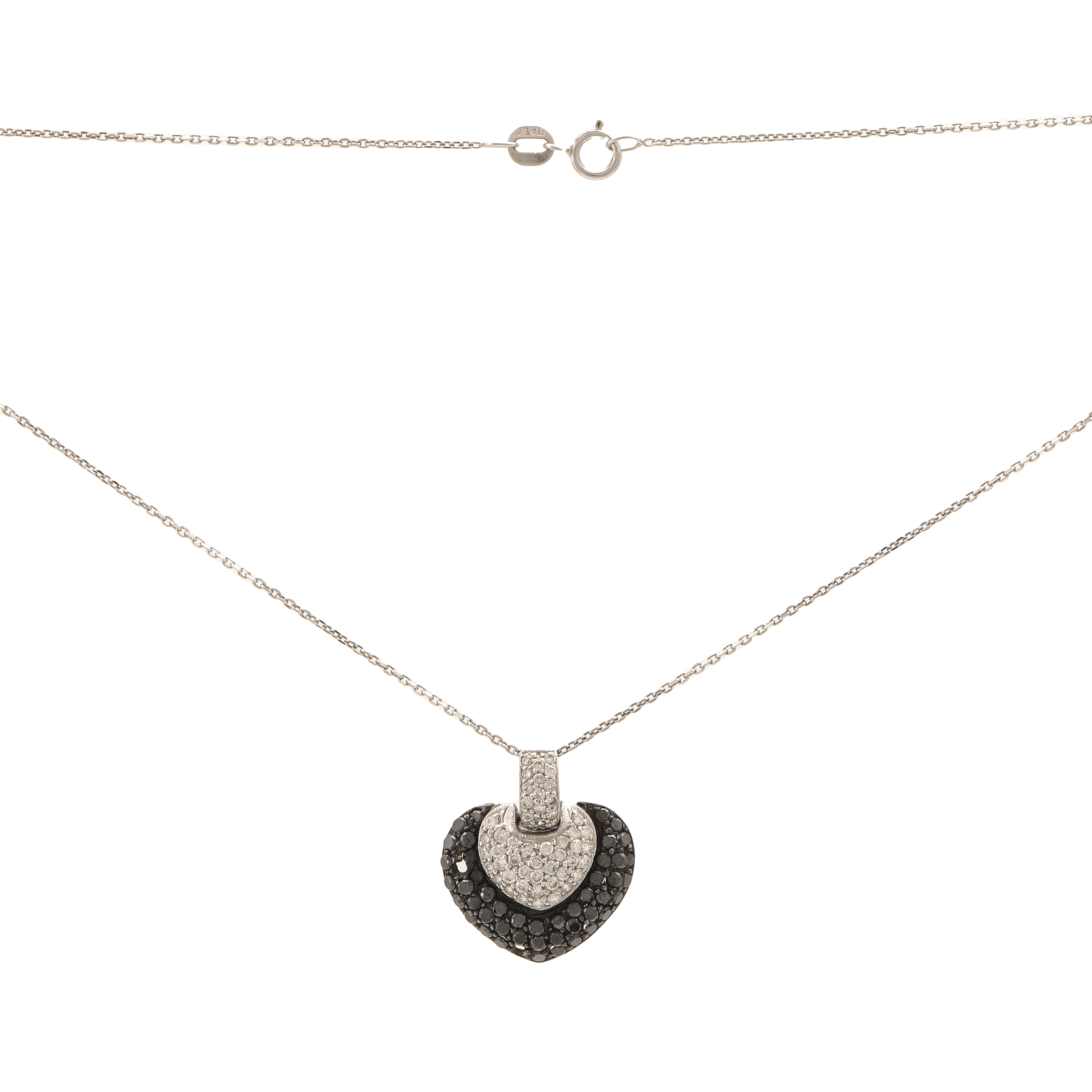 A 14K white gold necklace with brilliant cut diamonds. - Bukowskis