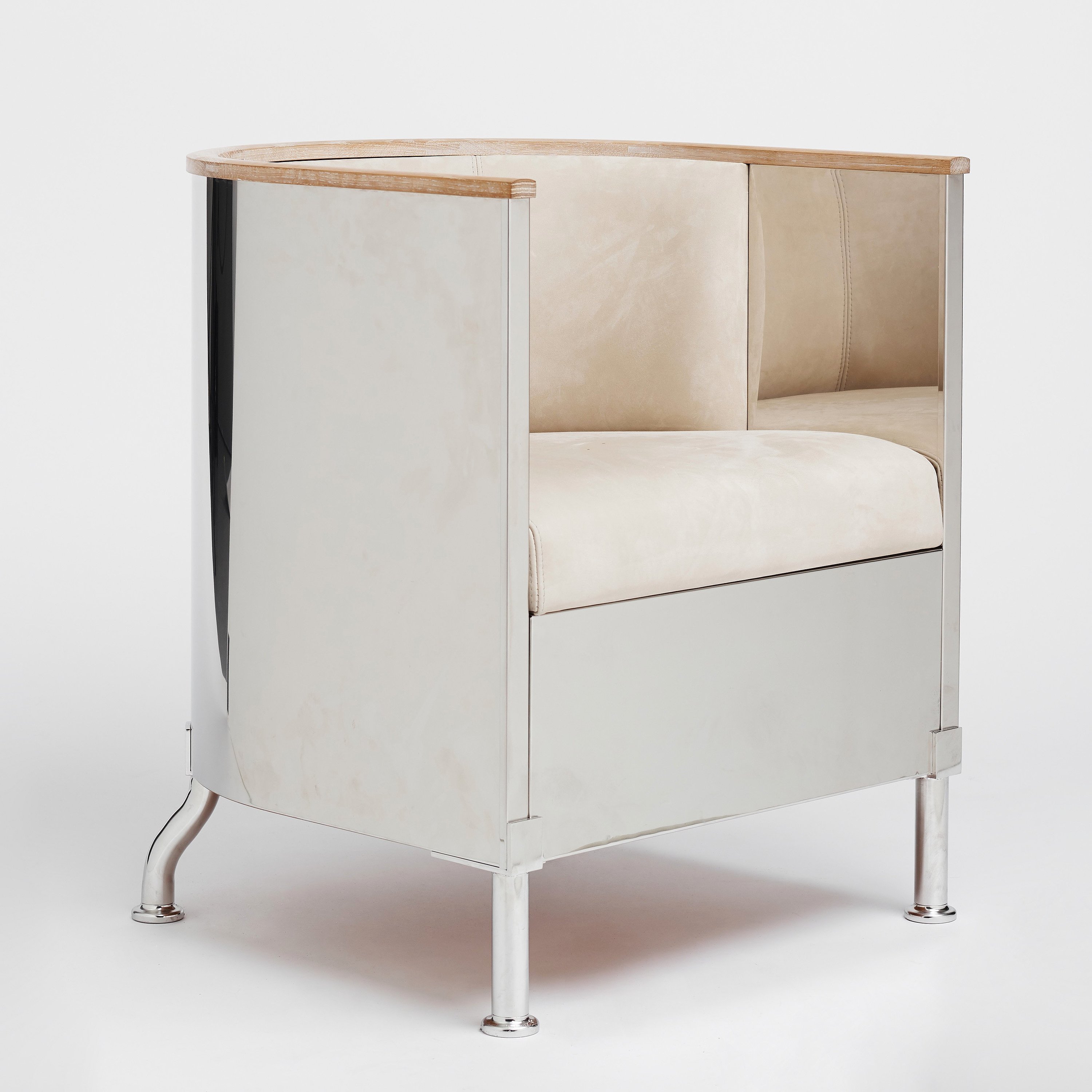 Mats Theselius, an 'Inox' armchair, ed. 1/199, for Källemo, Sweden post ...