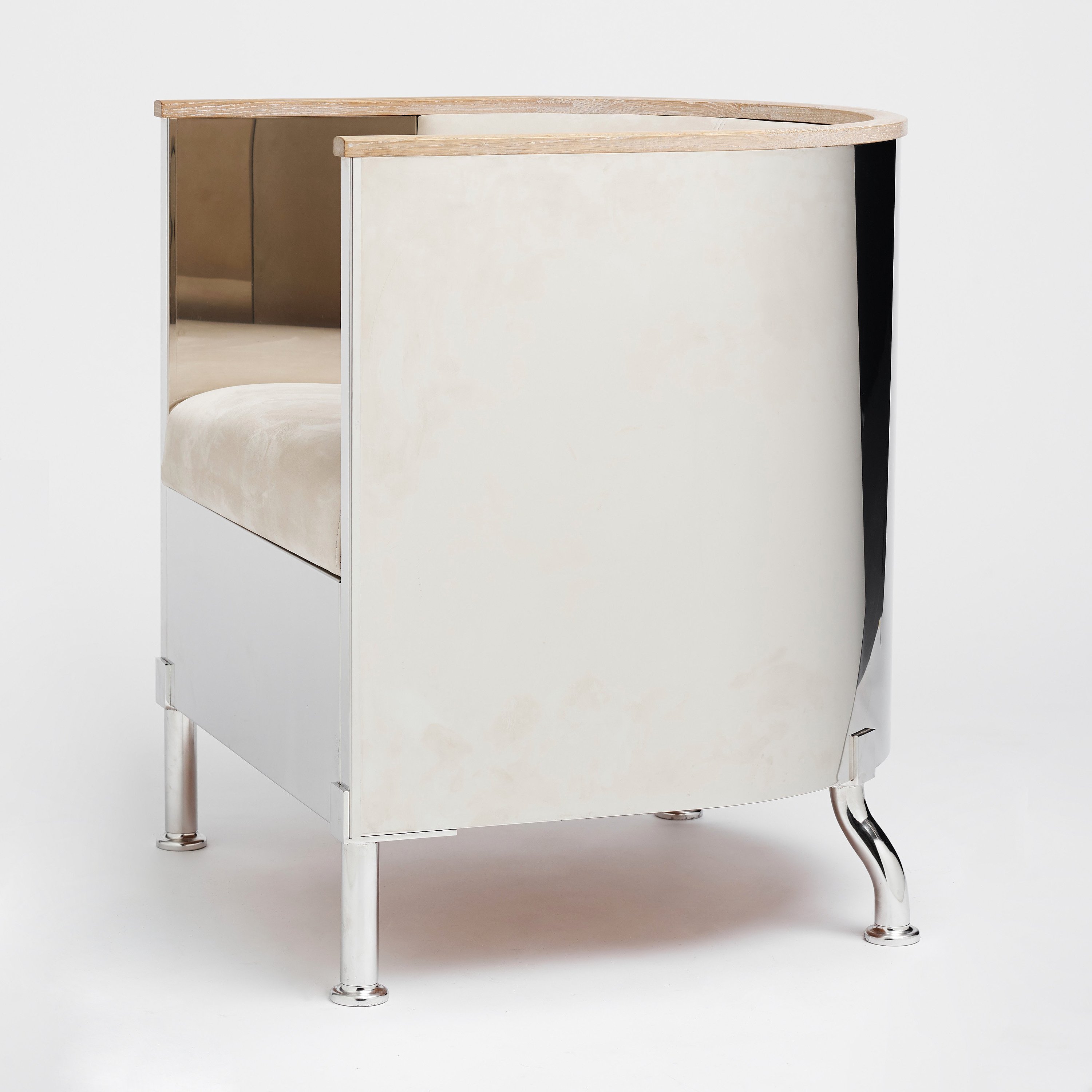 Mats Theselius, an 'Inox' armchair, ed. 1/199, for Källemo, Sweden post ...