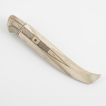 A reindeer horn knife by Johannes Walker Nilsson,