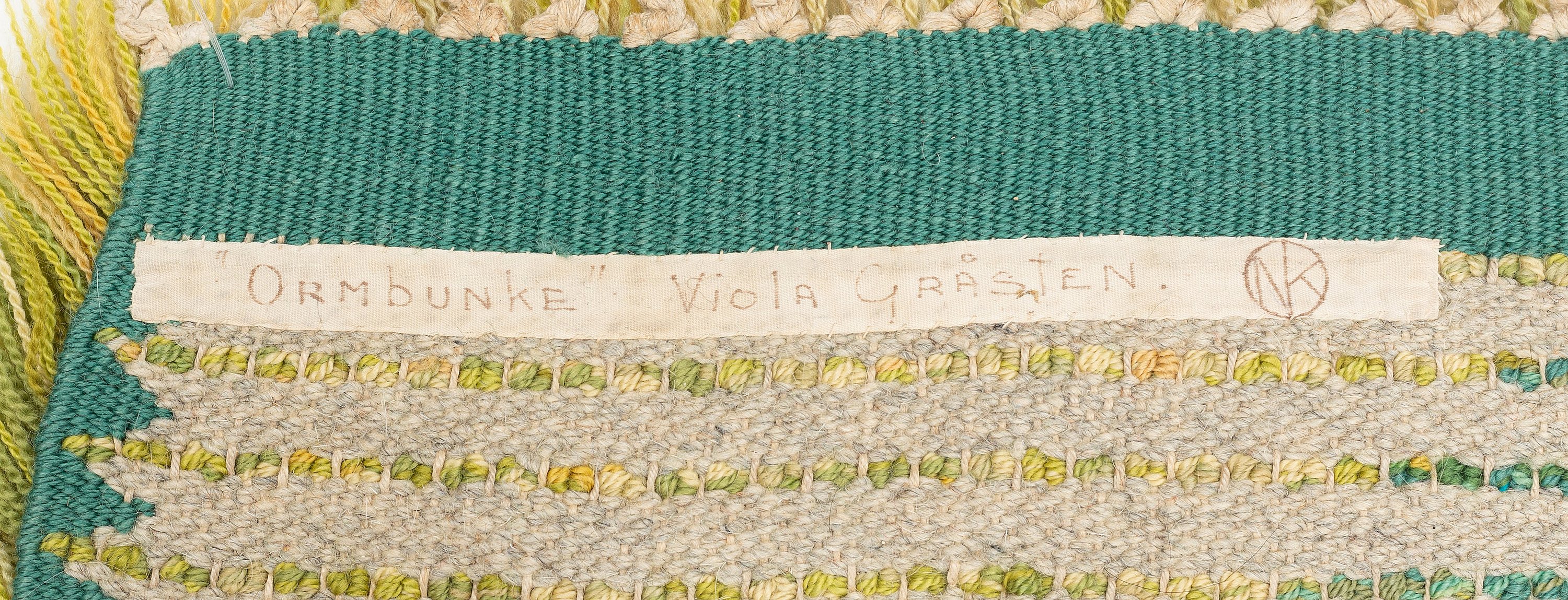 Viola Gråsten, matta "Ormbunke", Rya, 160 x 124 cm, för NK