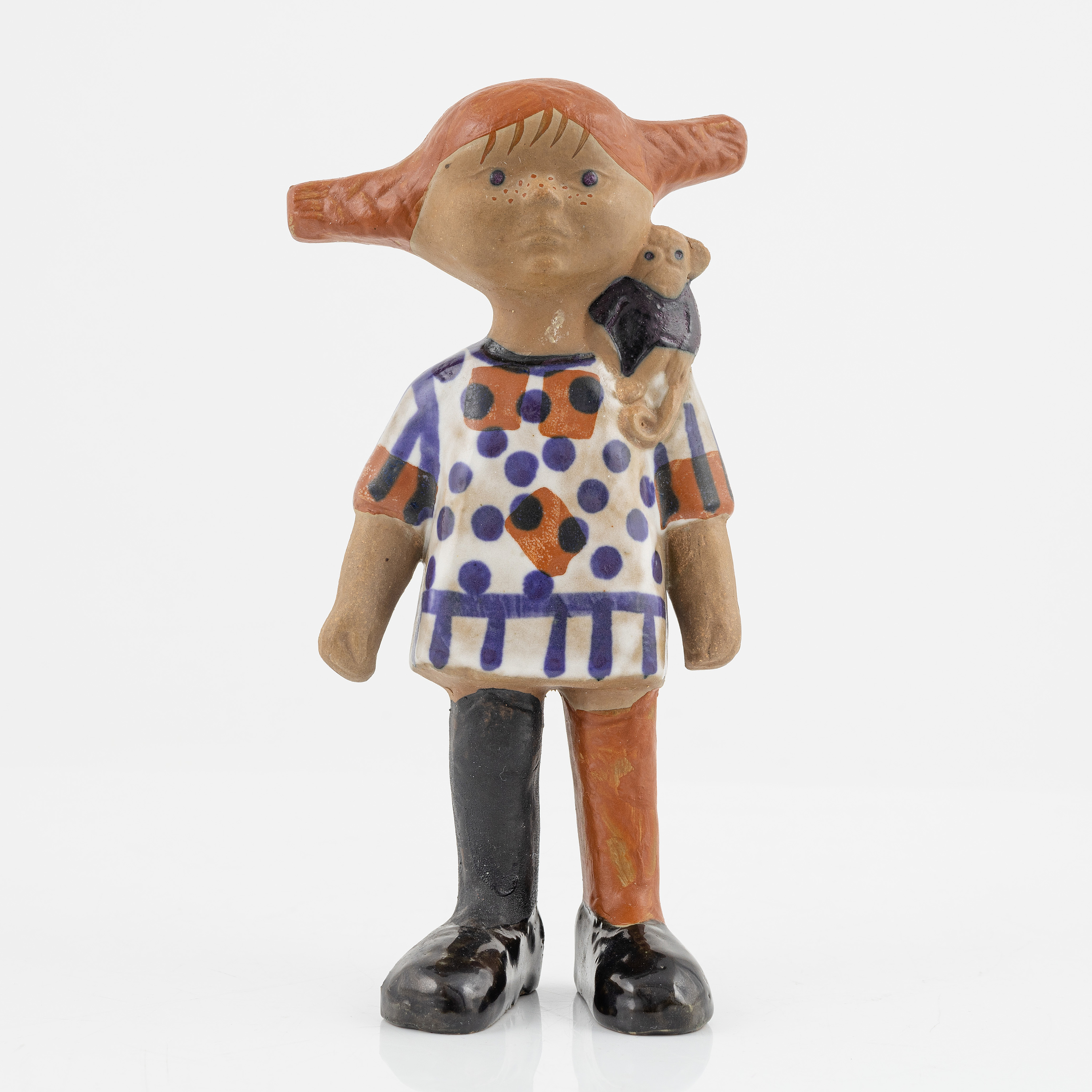 Lisa Larsson, figurin, stengods, &amp;quot;Pippi Långstrump&amp;quot;, Gustavsberg ...