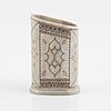 A reindeer horn container by Bertil Fällman, signed.