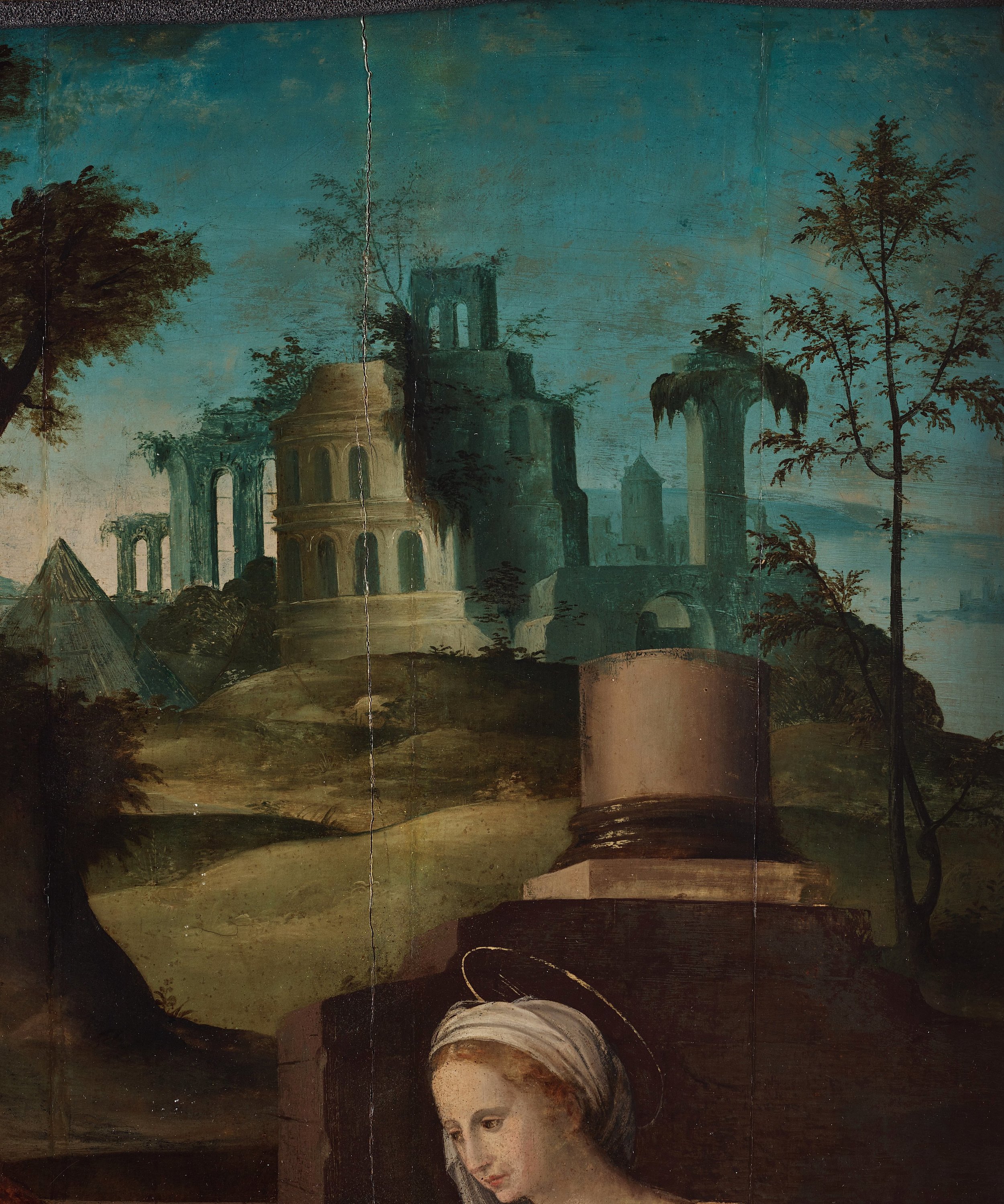 Nicola Filotesio (Cola dell'Amatrice) Hans krets, Landskap med heliga