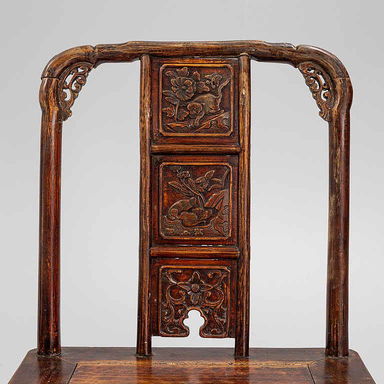 A pair of early 20th century chairs, China.