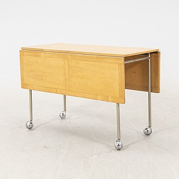 Bruno Mathsson, folding table / rolling table, "Berit", Bruno Mathsson International, Värnamo.