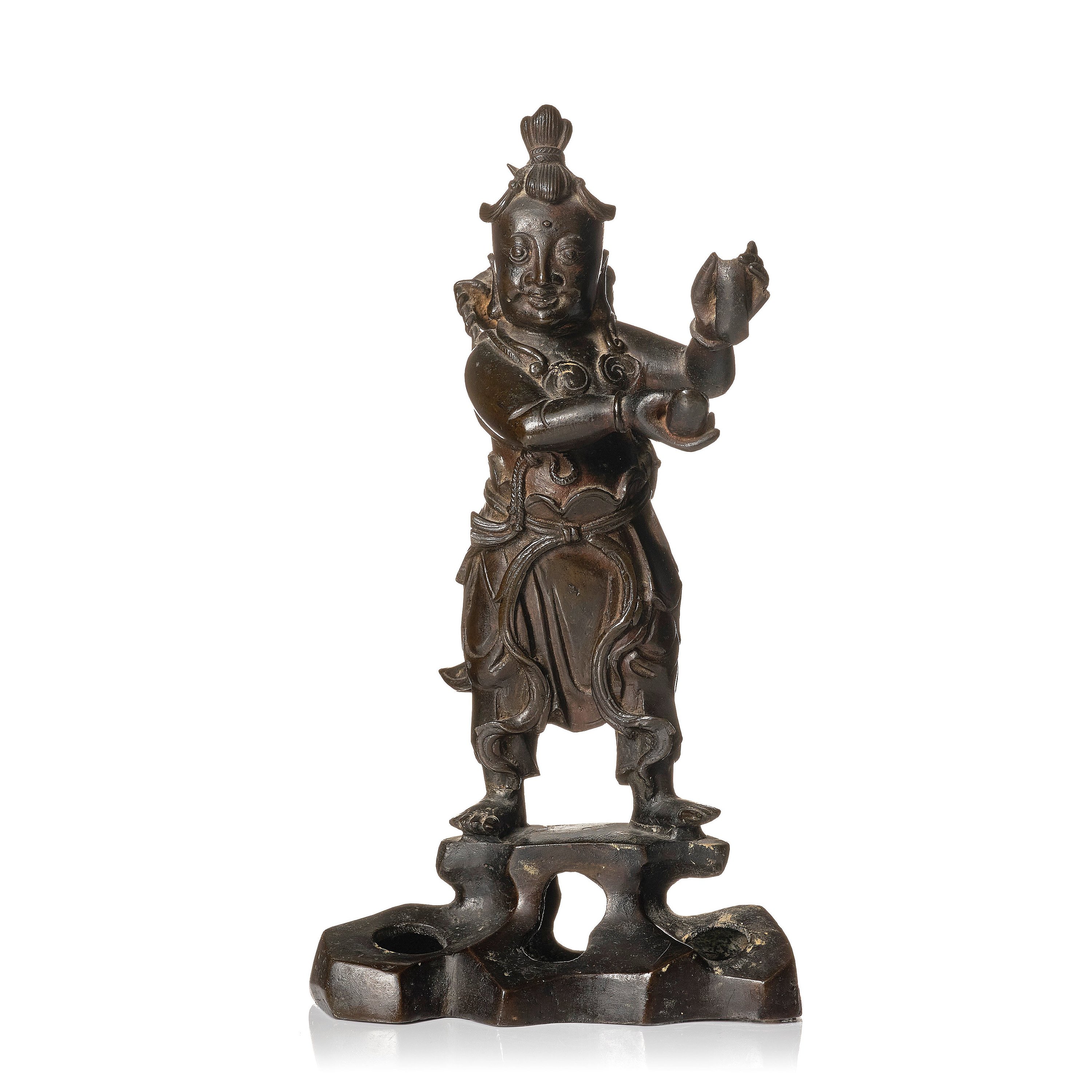 A bronze sculpture/joss stick holder, Ming dynasty (13681644). Bukowskis