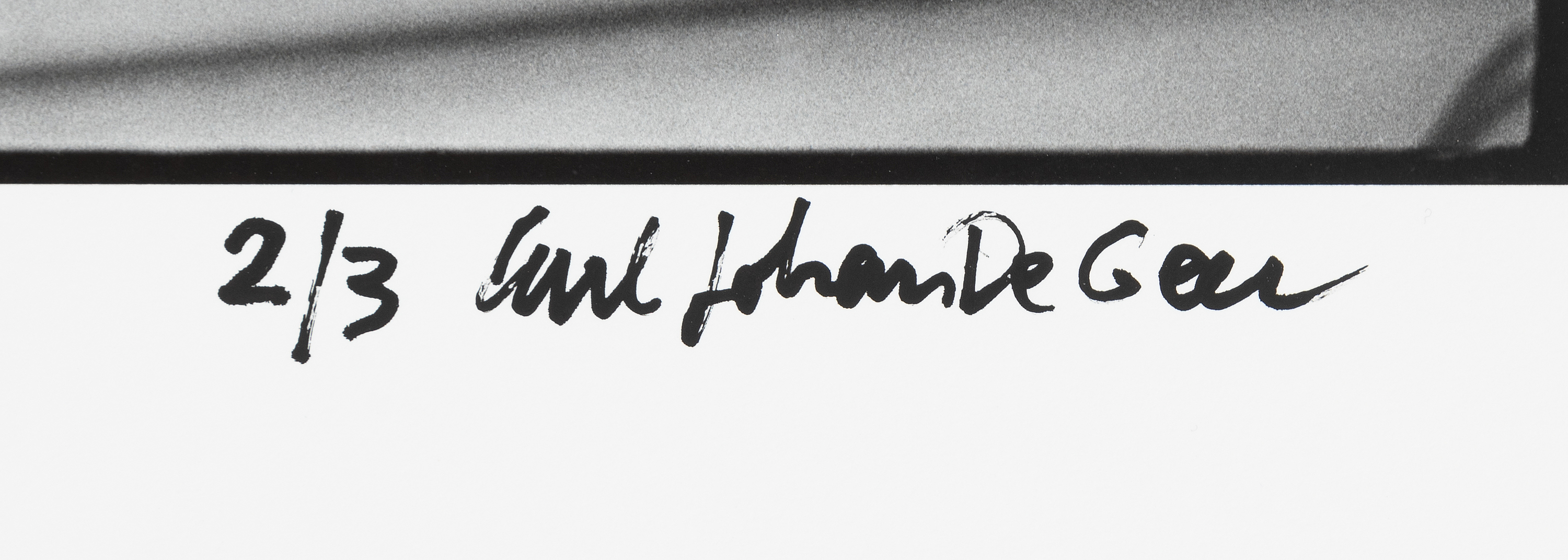 Carl Johan De Geer, fotografi, signerat 2/3. - Bukowskis