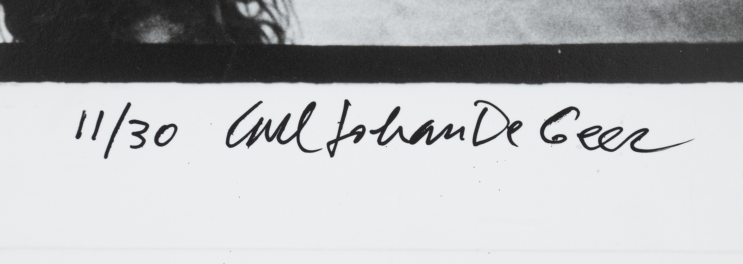 Carl Johan De Geer, photo, signed 11/30. - Bukowskis