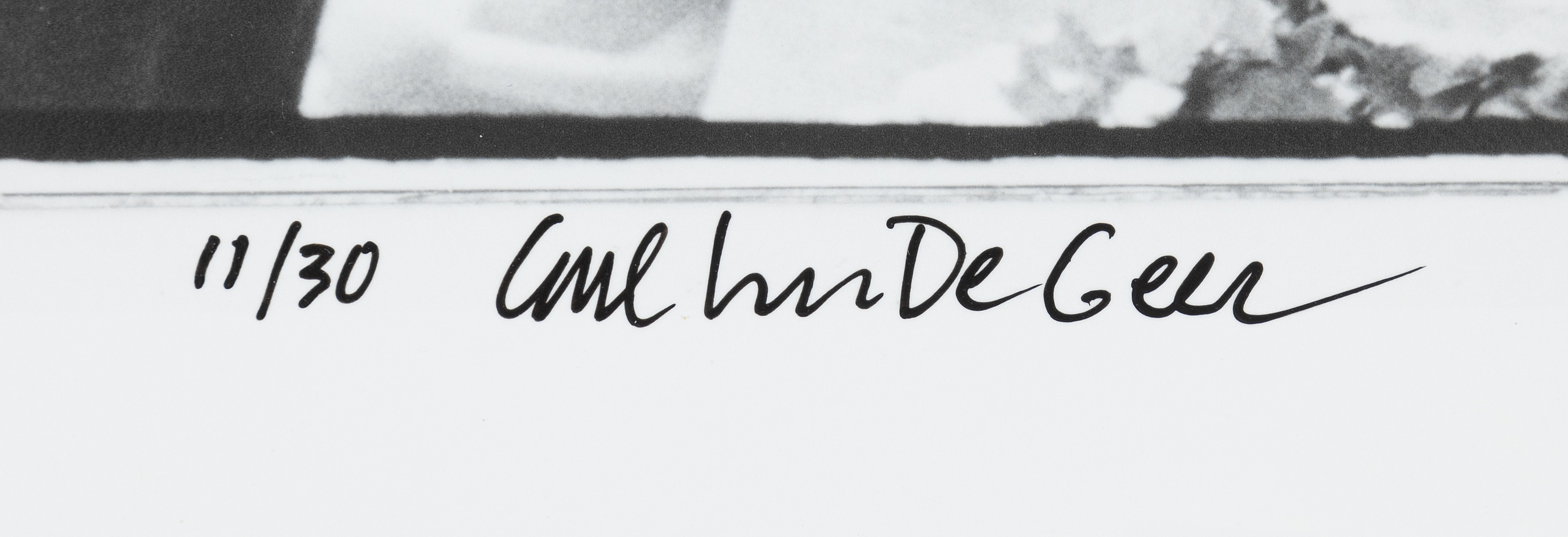 Carl Johan De Geer, photo, signed 11/30. - Bukowskis