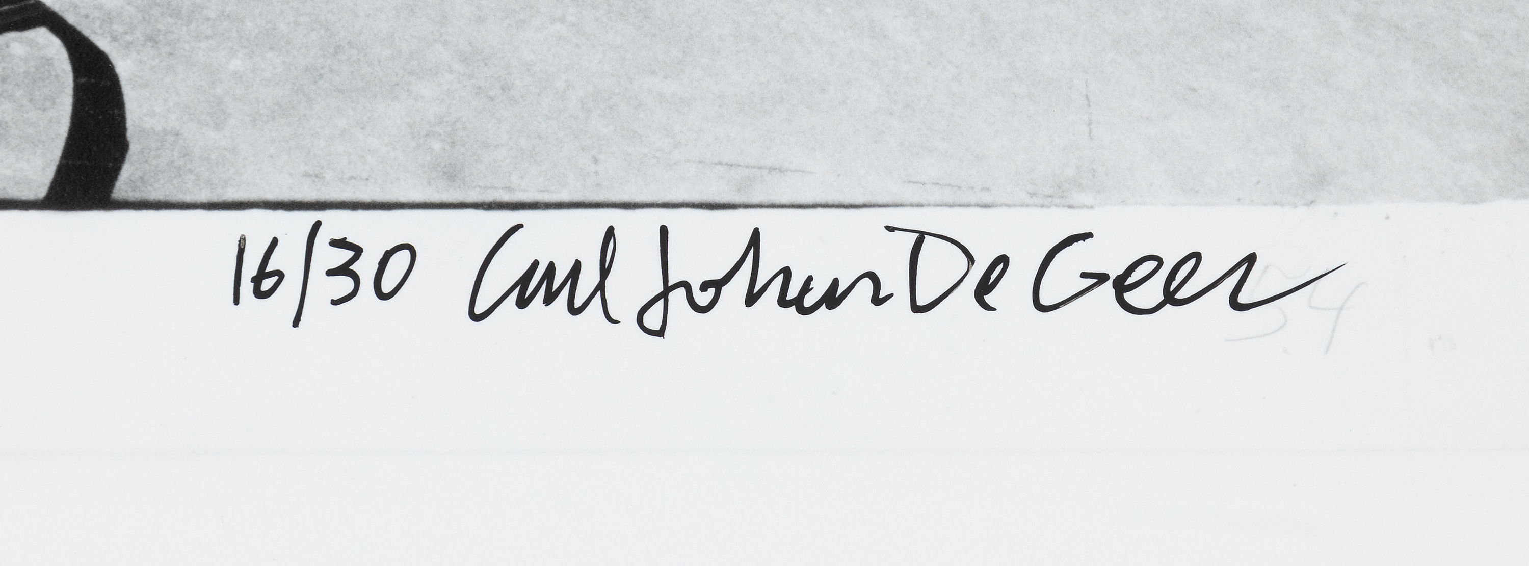 Carl Johan De Geer, fotografi, signerat 16/30. - Bukowskis