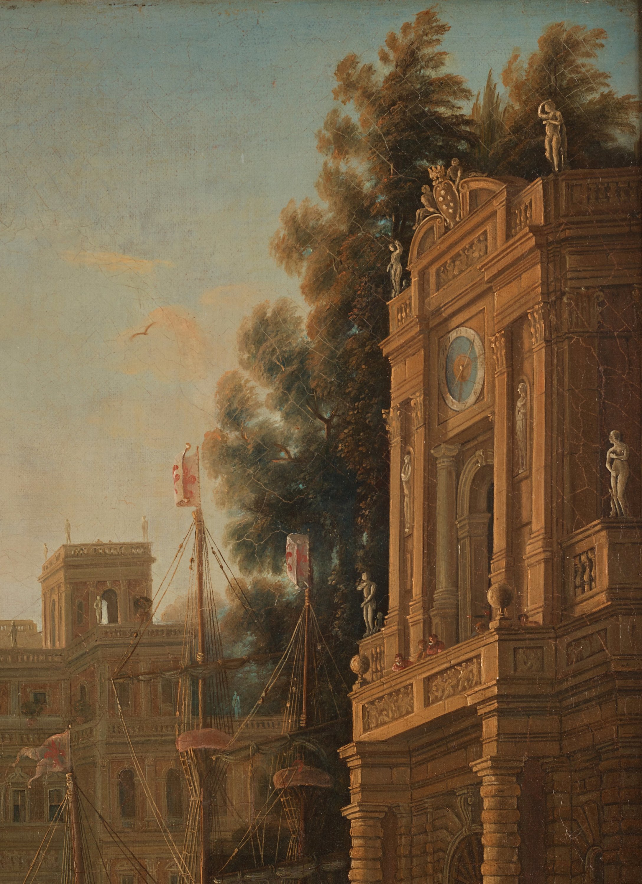 Claude Lorrain After, Port scene with the Villa Medici. Bukowskis