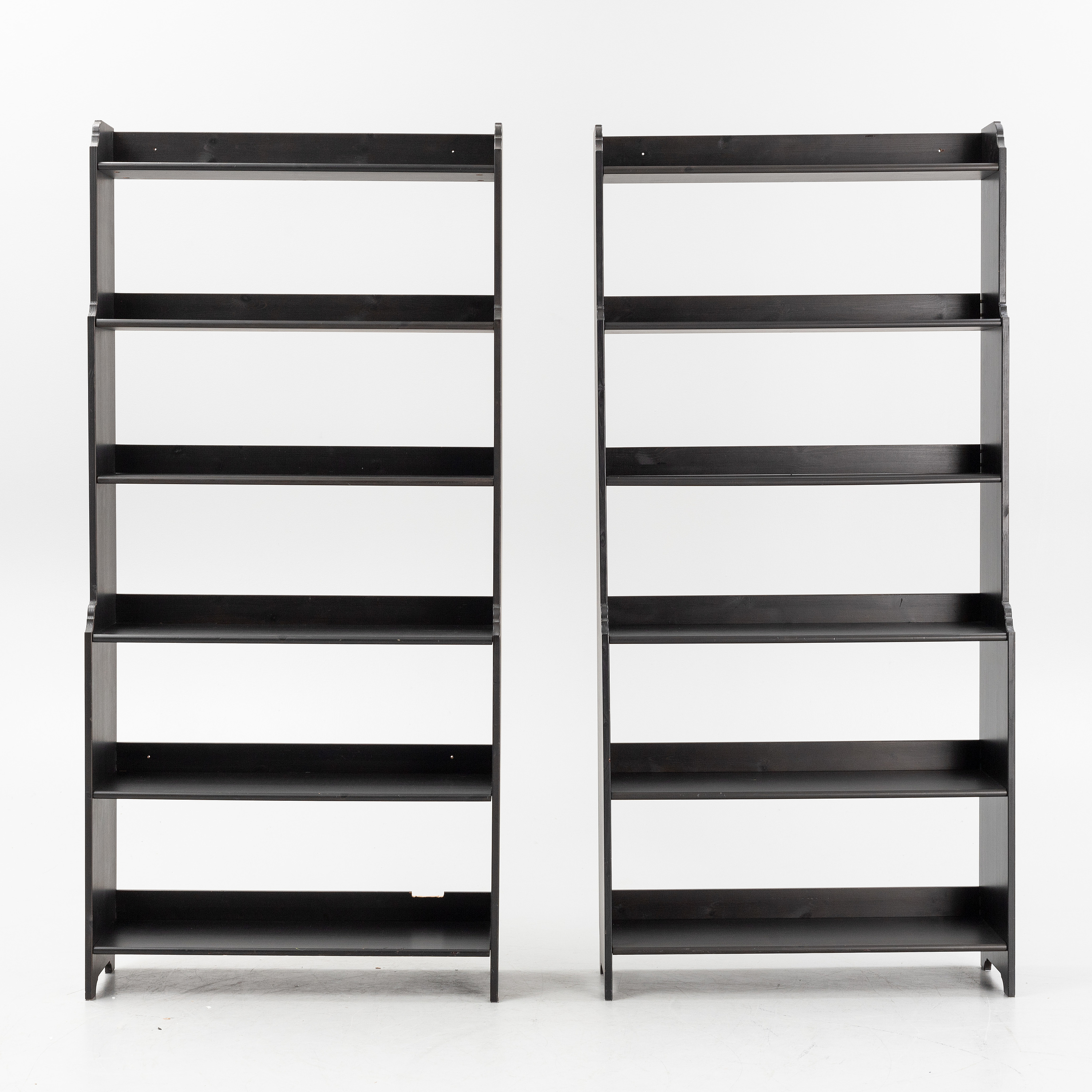 A pair of 'Leksvik' bookcases, IKEA, Sweden. Bukowskis