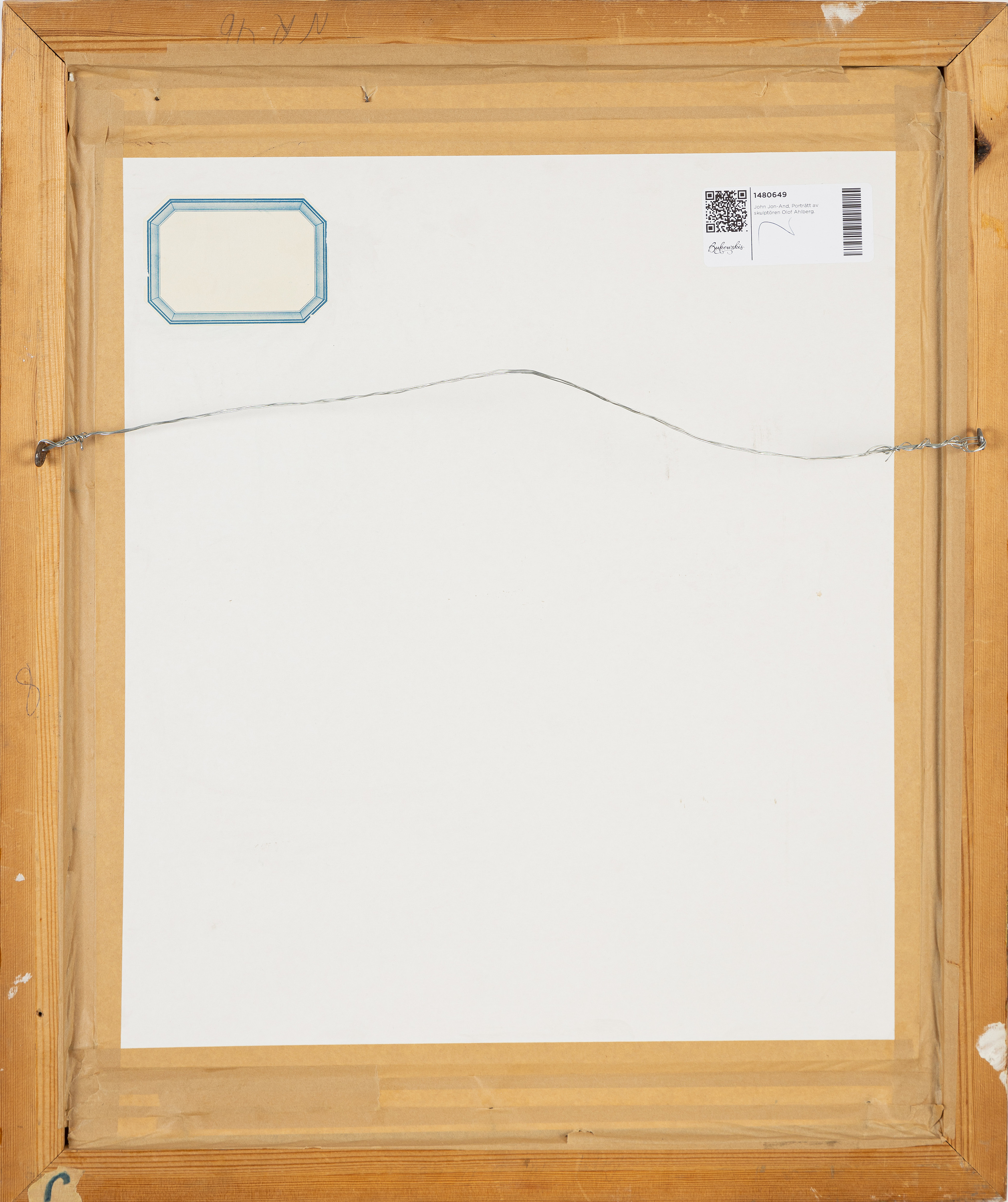 John JonAnd, Portrait depicting Olof Ahlberg. Bukowskis