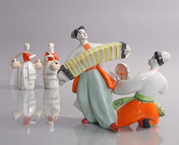 148331. FIGURINER, 3 st, porslin, Ryssland.