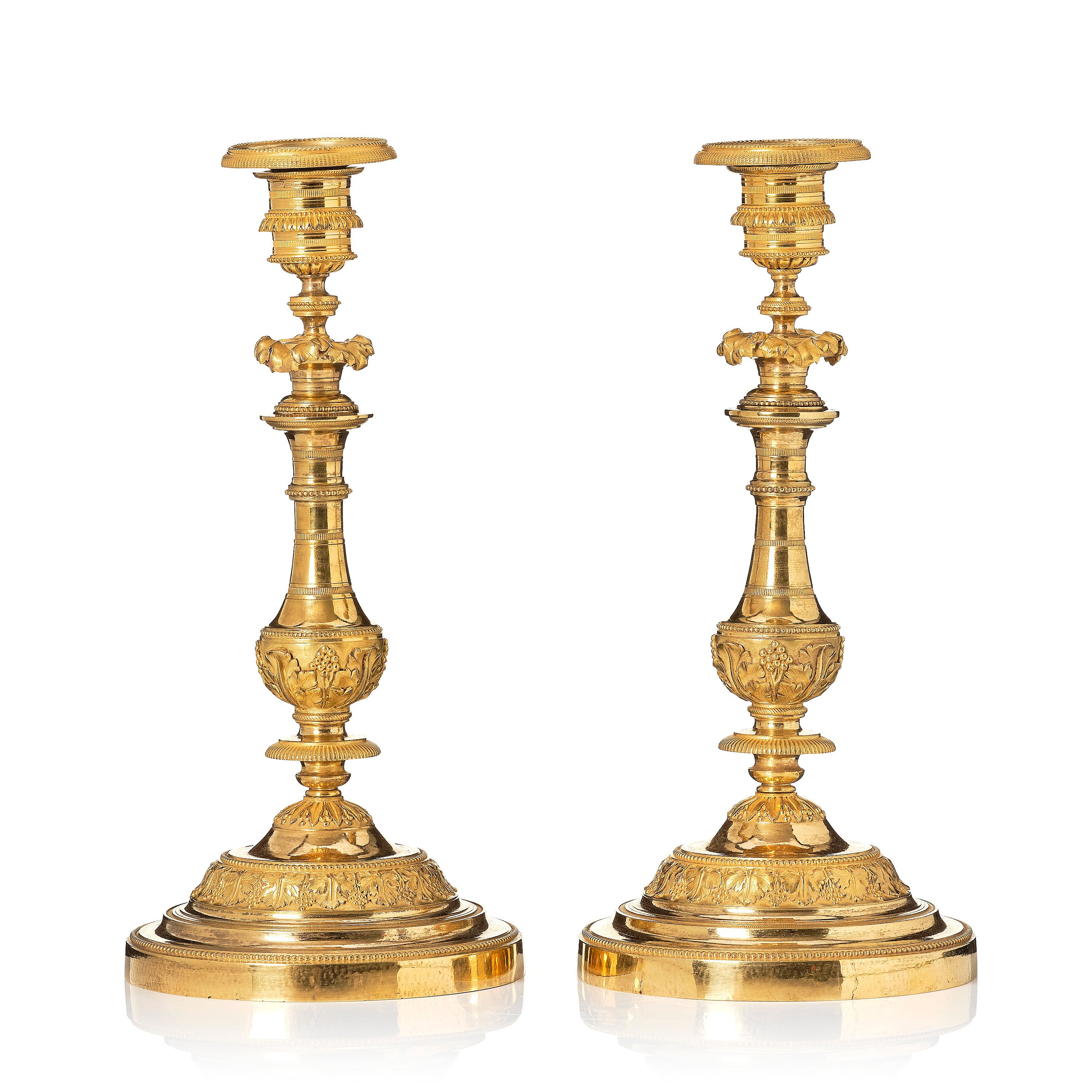 A pair of French Empire candlesticks. Bukowskis