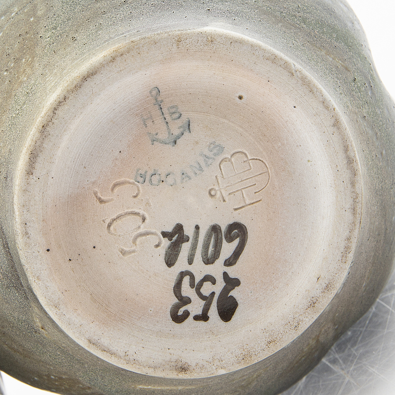 Edgar Böckman,  a set of three stoneware vases signed.