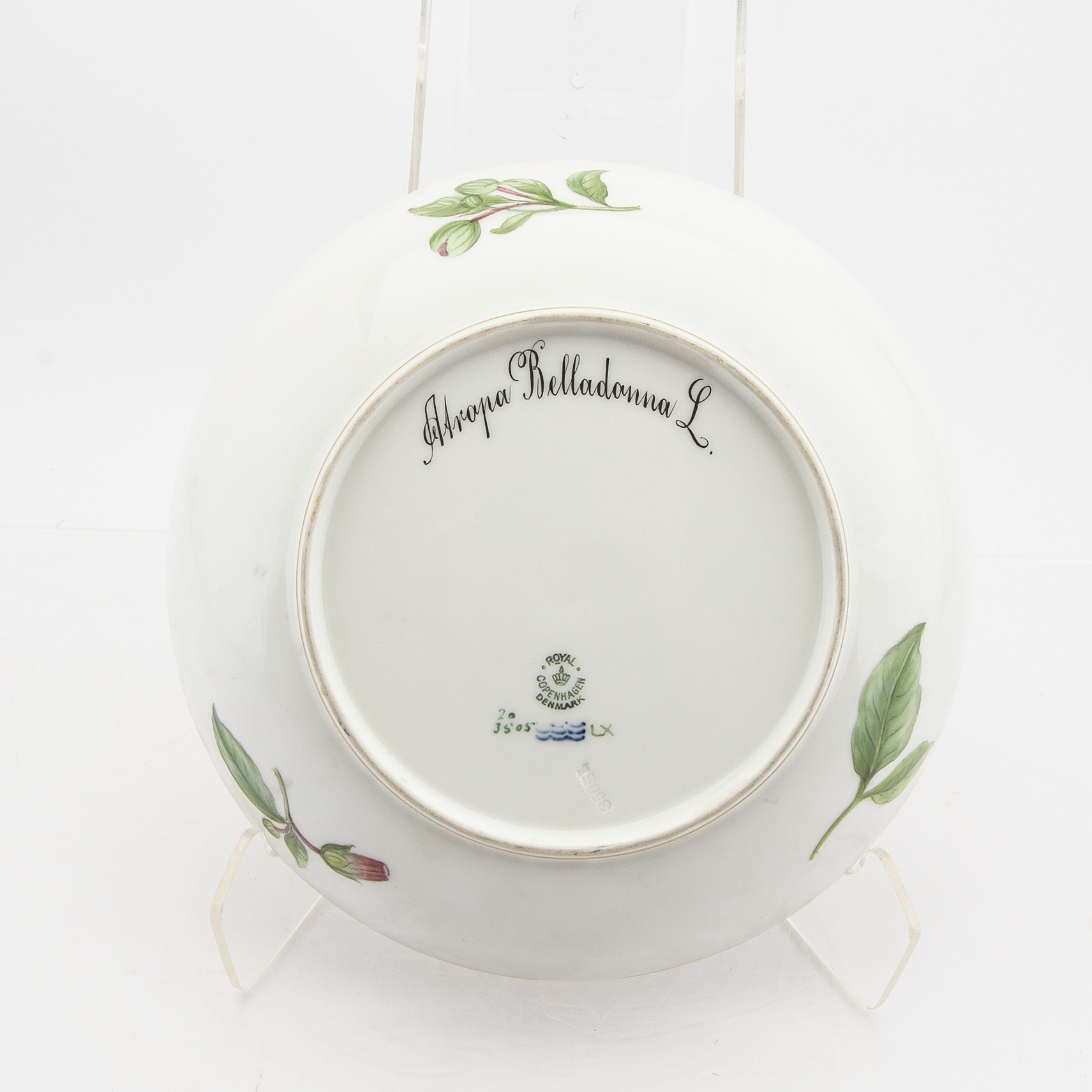 Bol Décoratif Vintage Flora Danica Royal Copenhagen, Motif Botanique Oxyria Digyna, Bon état