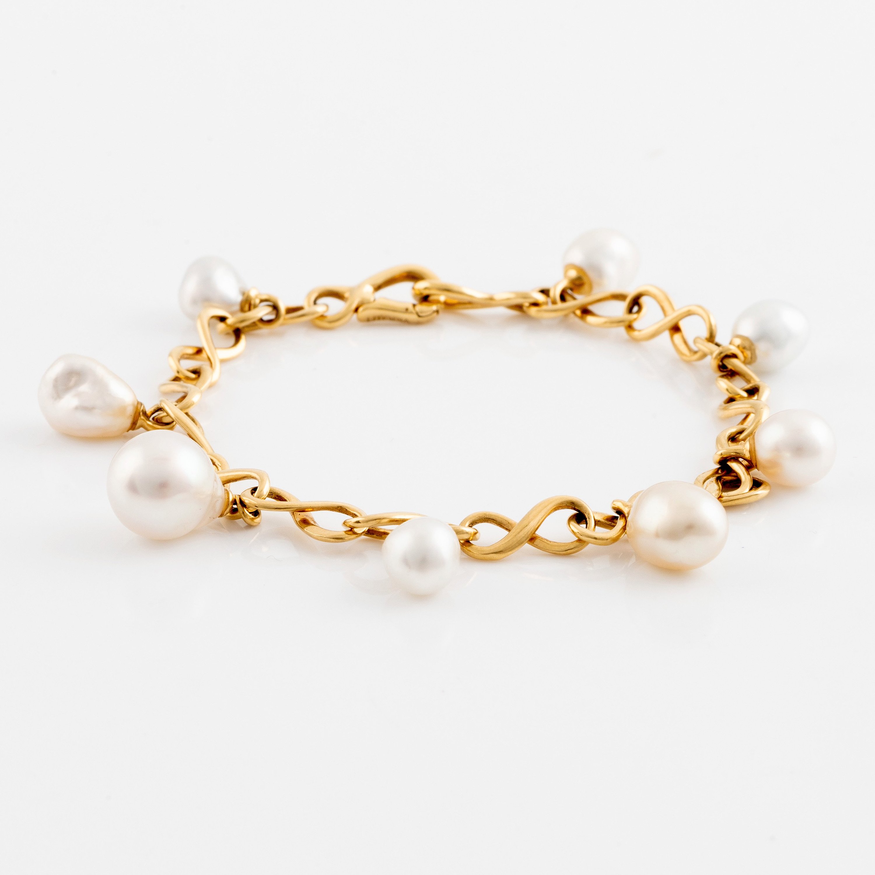 Keshi Pearl Amazonite Statement Bangle Bracelet main image 0