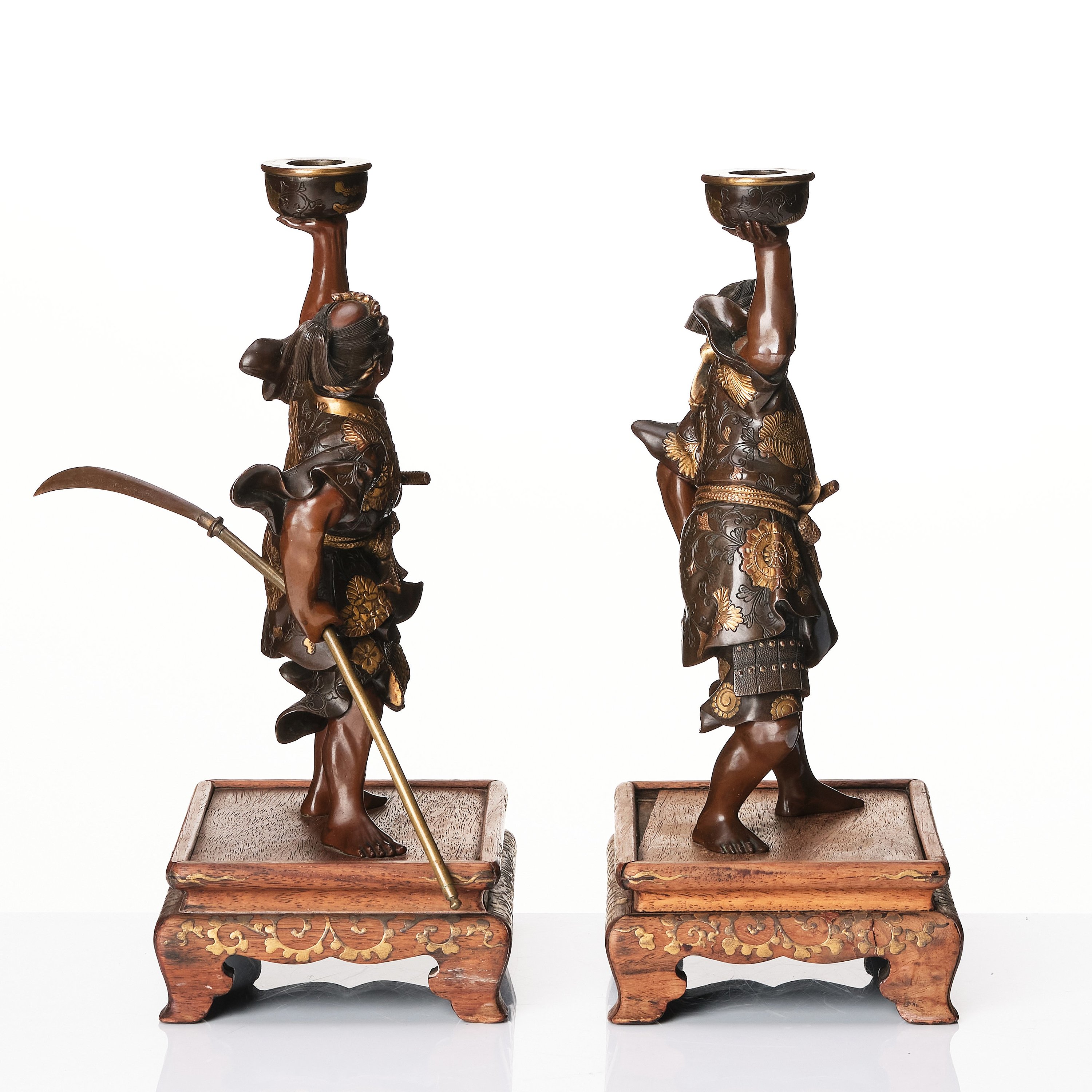 Two Japanese sculptures, signed Miyao Zo, Meiji period (18681912