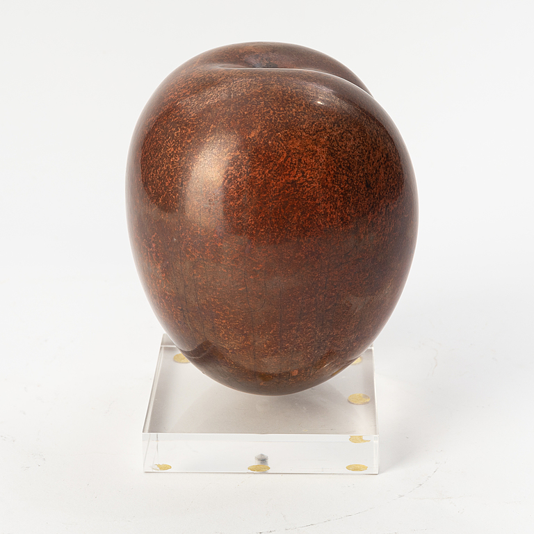 Hans Hedberg, a stoneware sculpture of a plum, Biot, France.