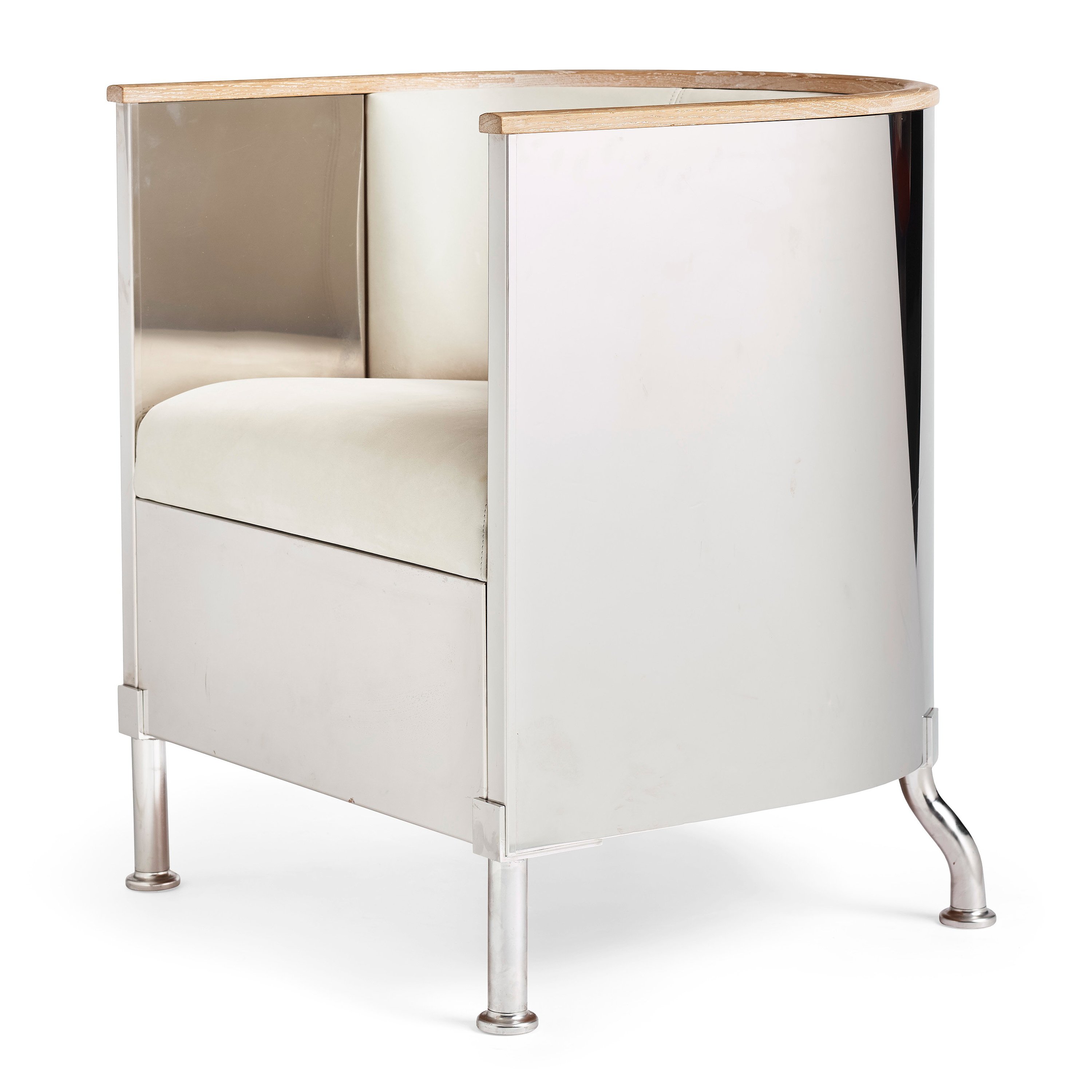 Mats Theselius, an 'Inox' armchair, ed. HC 16/19, for Källemo, Sweden ...