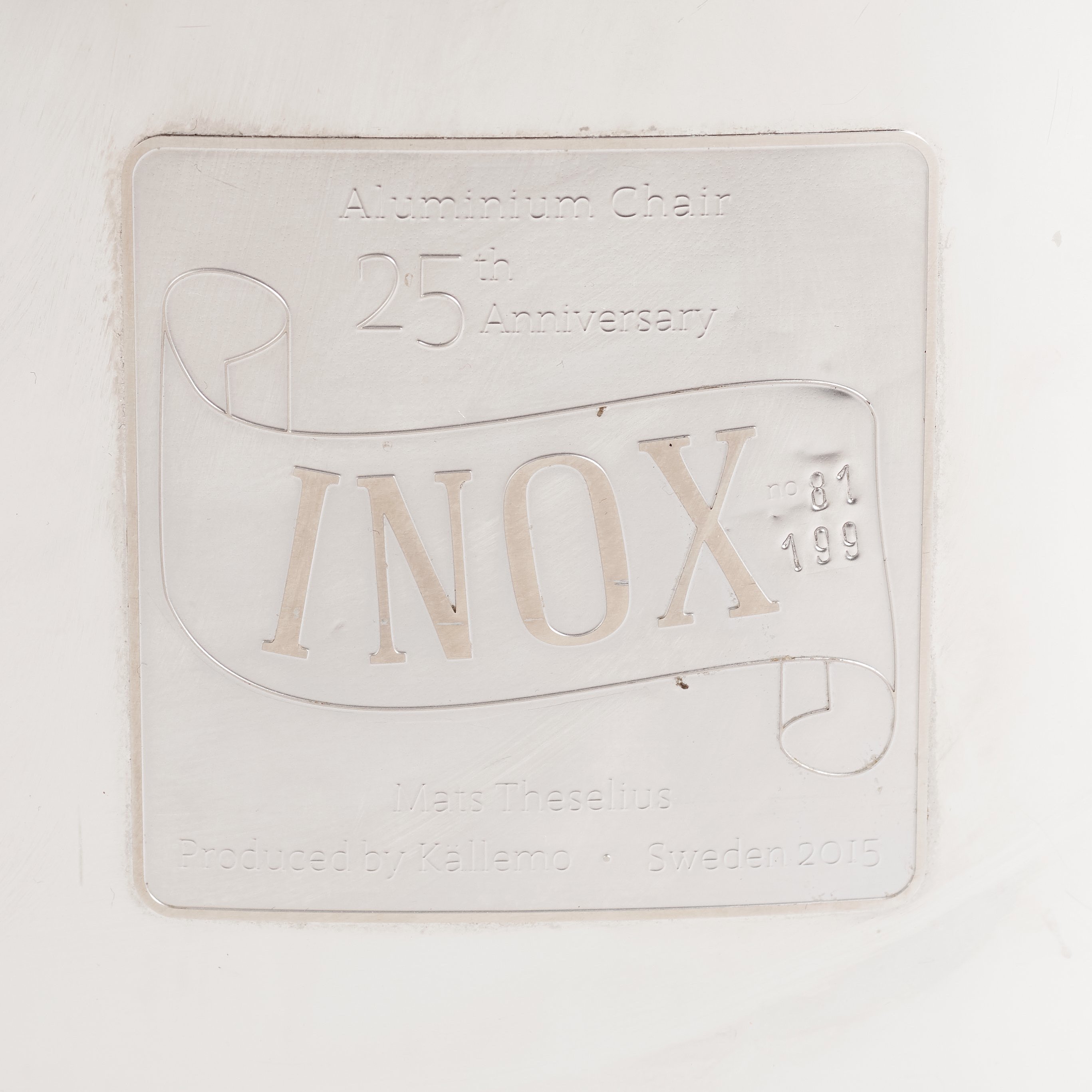 Mats Theselius, an 'Inox' armchair, ed. 81/199, for Källemo, Sweden ...