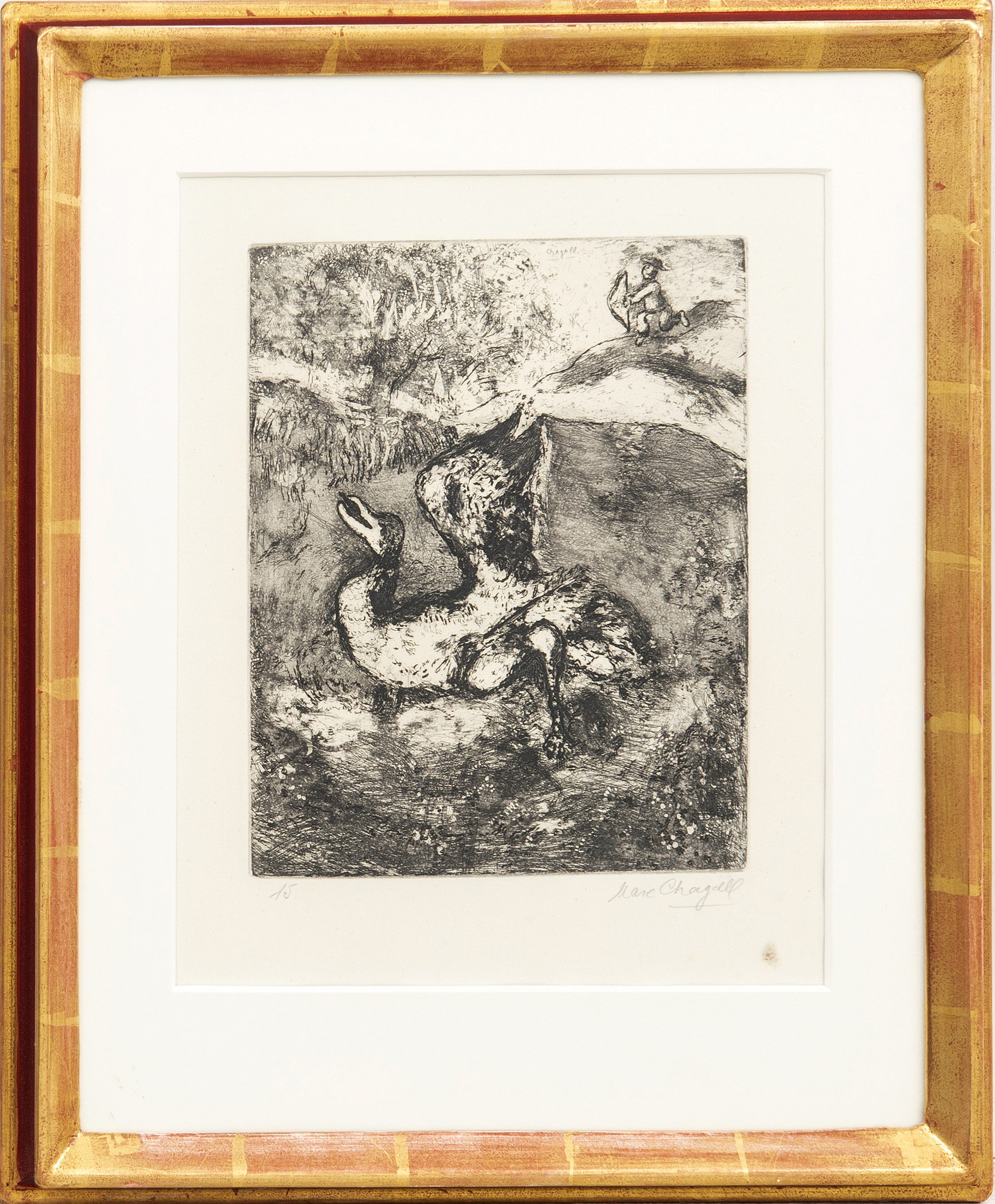 Marc Chagall, etching signed. Bukowskis