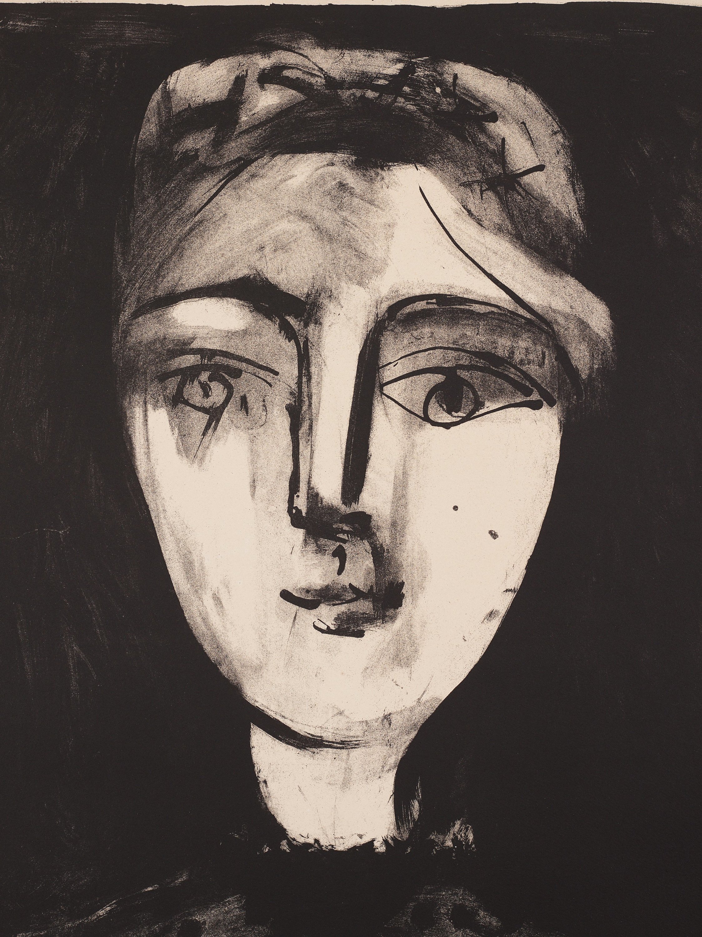 Pablo Picasso TETE DE FEMME 1963, Lithograph, Abstract Female Portrait
