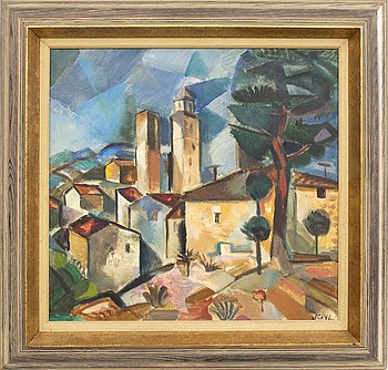 Jules Schyl, oil on canvas, signed and dated 1953.