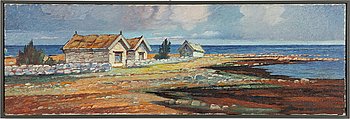 Stig Jonzon, "Gamla sjöbodar, Hallnäs Öland".